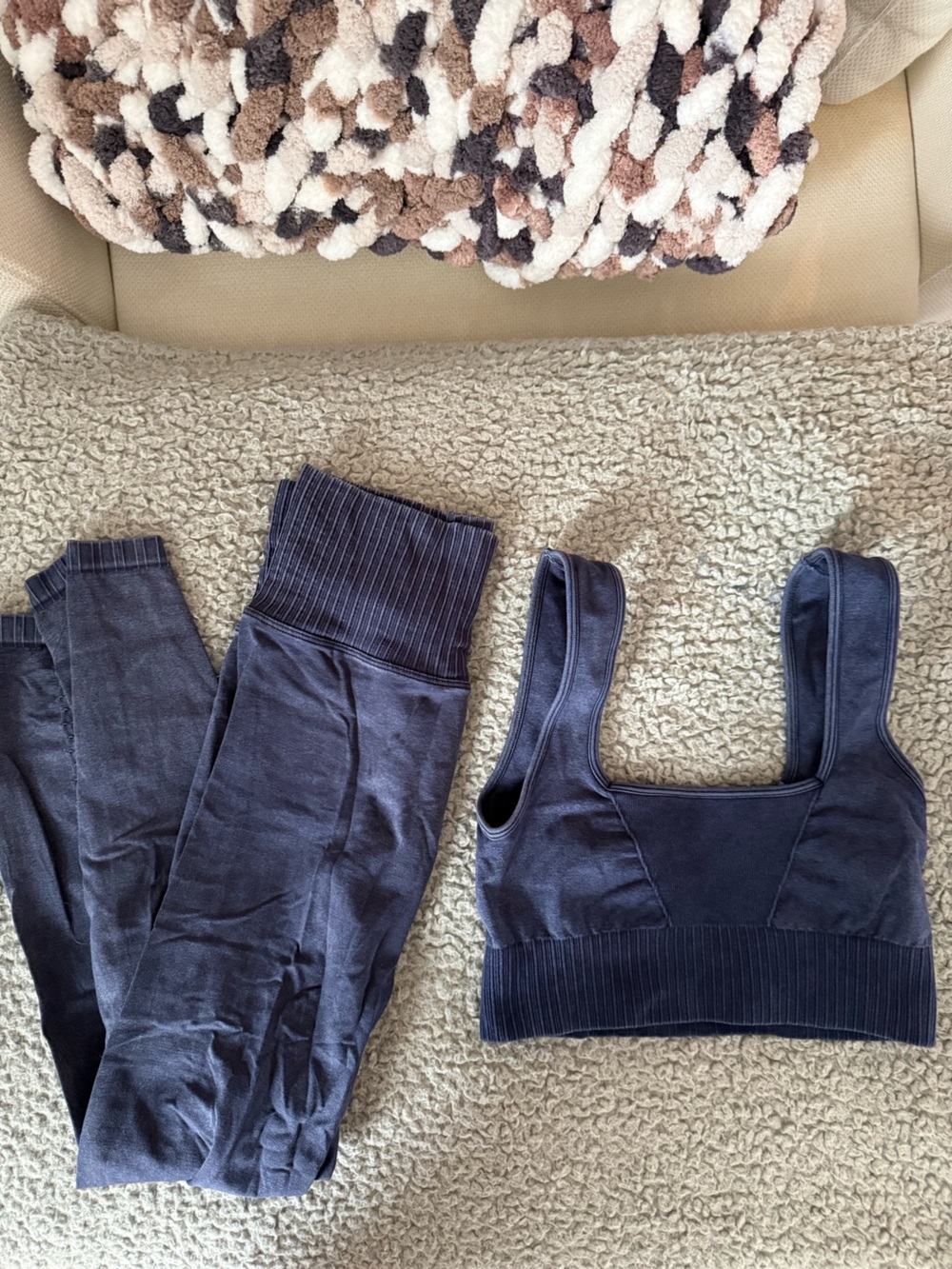 Navy Blue FP Look-alike Workout Set